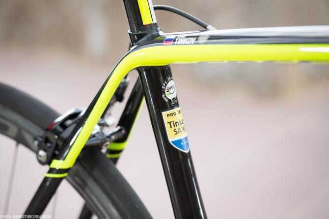 The Tinkoff-Saxo Specialized Tarmac in UCI approved