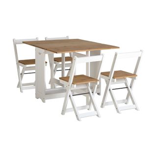 Seconique Santos Butterfly Dining Set in white