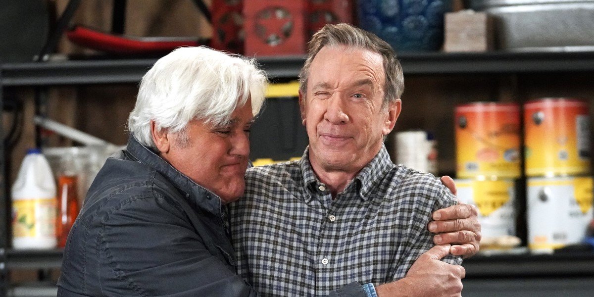 jay leno hugging mike baxter in last man standing&#039;s series finale