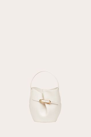 Belted Bucket Bag Mini Cream