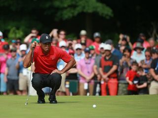 Tiger Woods had trouble with the putter