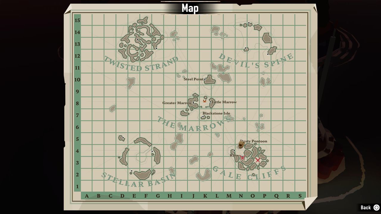 Map displaying the Gale Cliffs