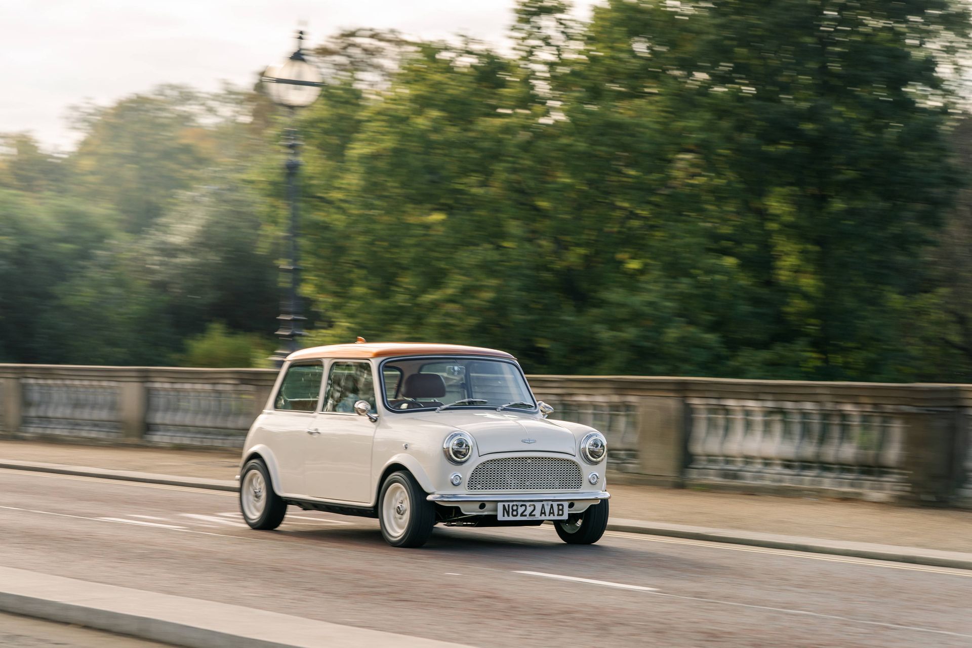 Mini eMastered by David Brown Automotive on road