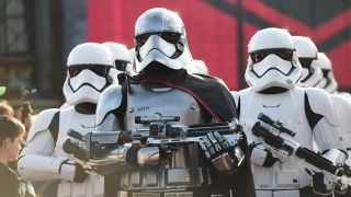 Captain Phasma and Stormtroopers at Star Wars: Galaxy's Edge