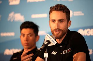 Taylor Phinney at the Tour of California pre-race press conference.