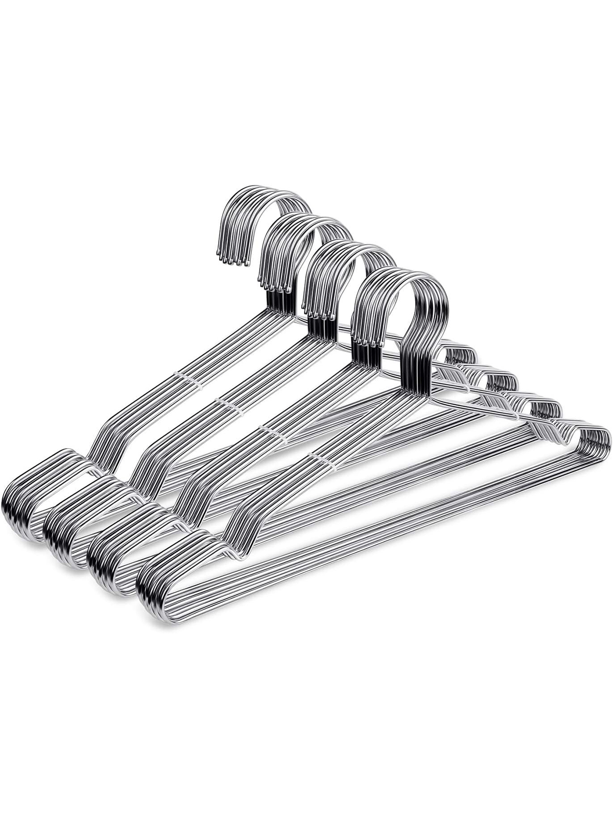 Fayleeko Wire Coat Hangers 40 Pack Strong Heavy Duty Stainless Steel Metal Ultra Thin Space Saving Clothes Hangers 16.5 Inch