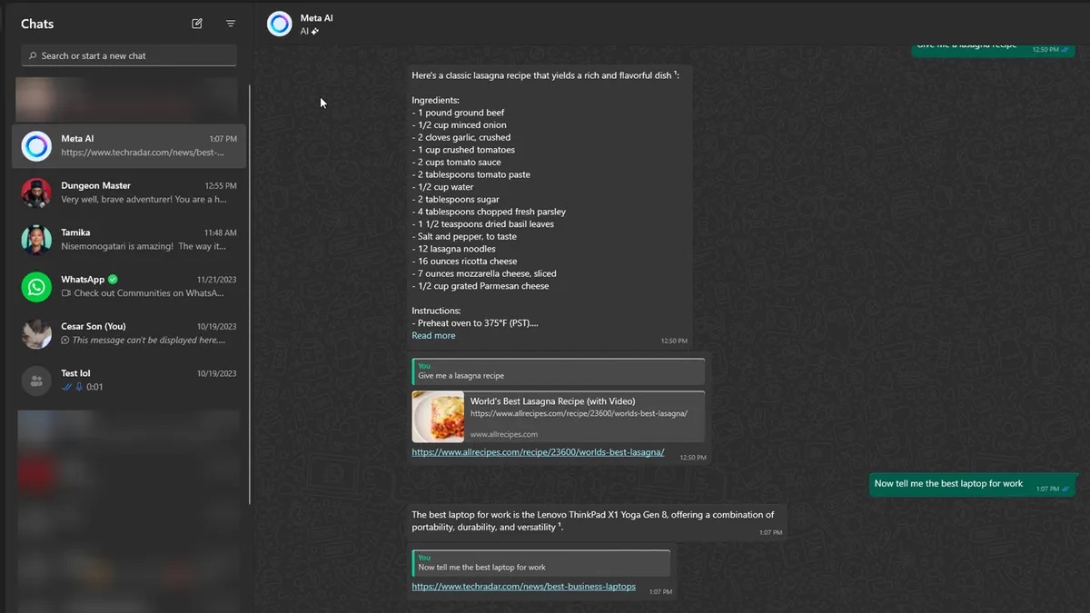 Screenshots von der Beta-Erkundung von TechRadar