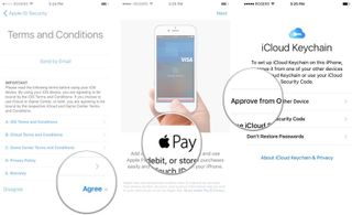 How to set up your iPhone or iPad as new: Agree to Apple's Term and Conditions and confirm that you agree. Set up Apple Pay, if available. Also, set up an iCloud Keychain to store your all your passwo