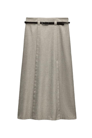 Midi Skirt With Belt