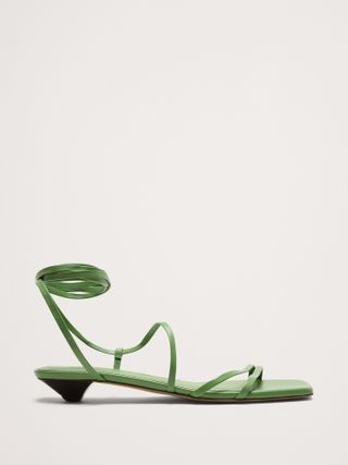 Banana Republic, Italian Leather Strappy Kitten-Heel Sandal