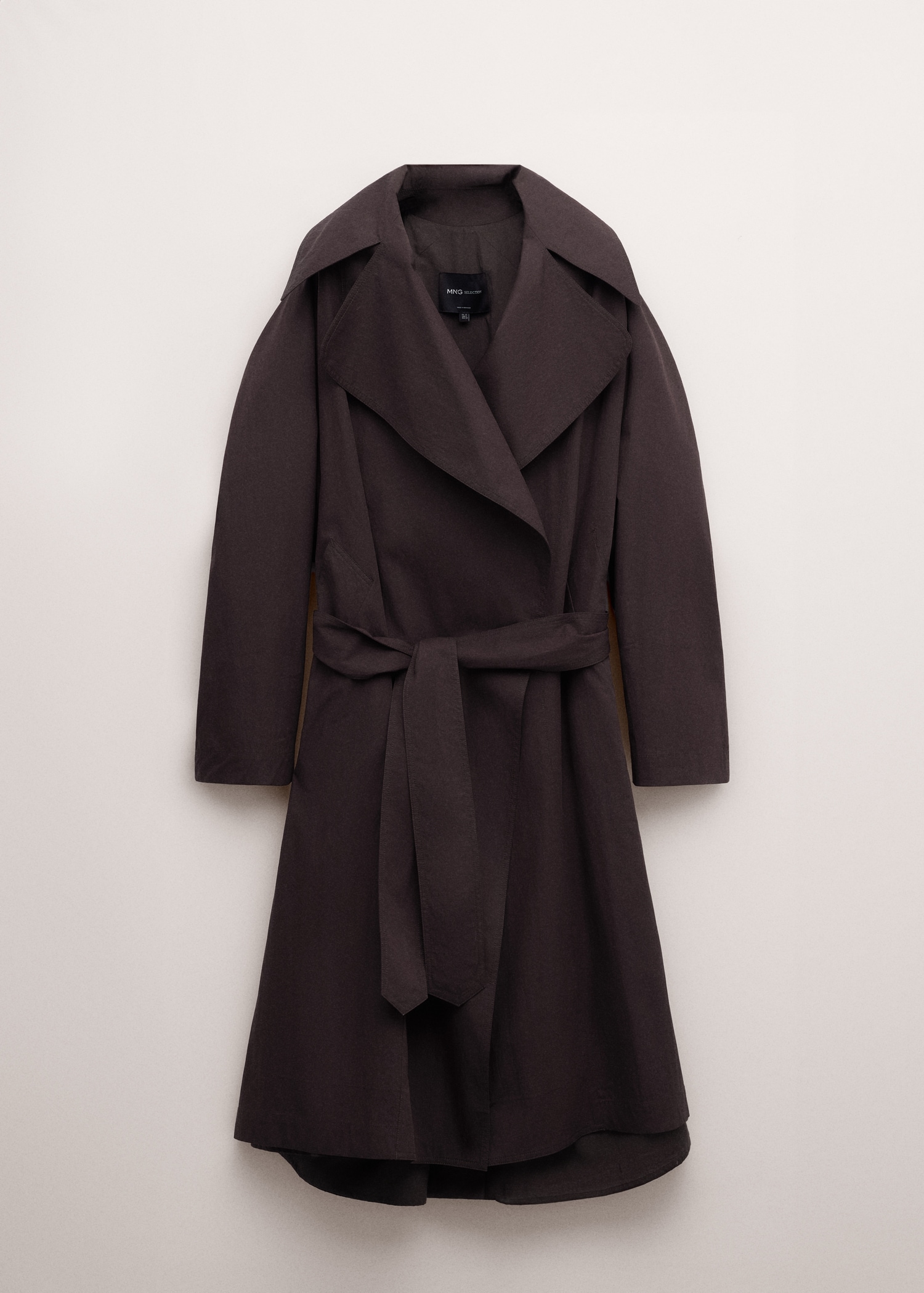 Cotton Trench With Maxi Lapels and Belt - Women | Mango Usa