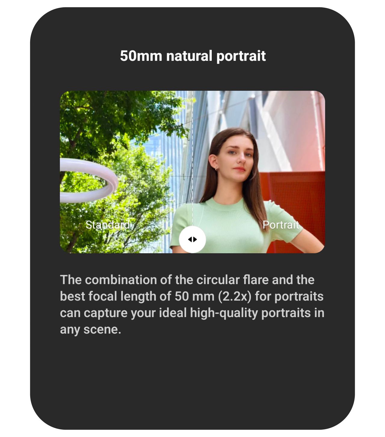 A screenshot of the Vivo X100 Pro Zeiss portrait modes