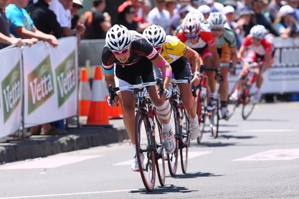 Melissa Hoskins (Honda) leads team leader and series leader, Rochelle Gilmore.