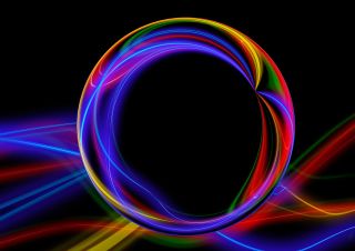 An abstract image of rotating colors.