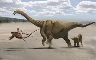 Brontomerus dinosaur kicking