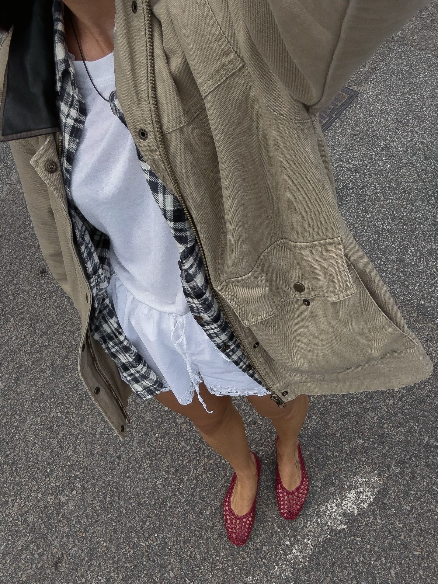 Jessica Skye wears M&S woven ballet flat shoe