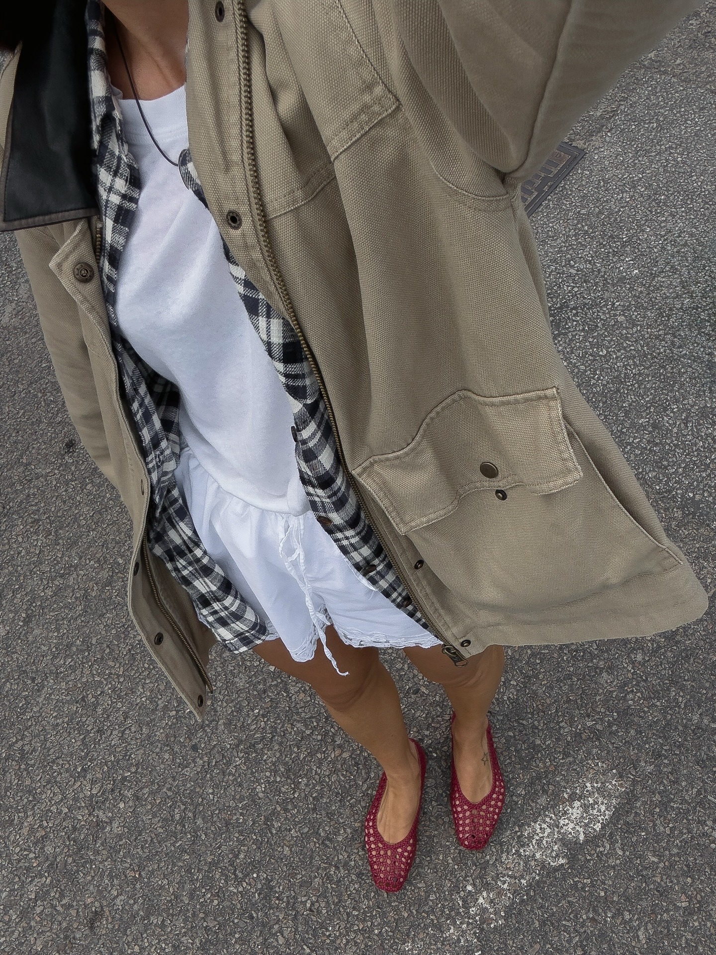 Jessica Skye wears M&S woven ballet flat shoe