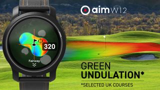 GolfBuddy green undulation graphic
