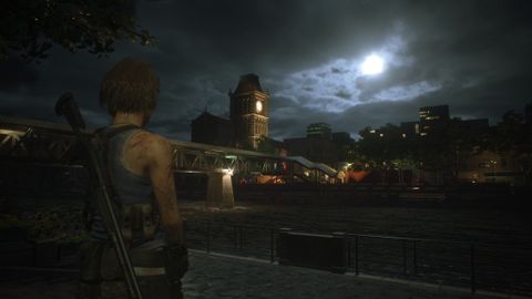 RE3 Jill Clocktower Night