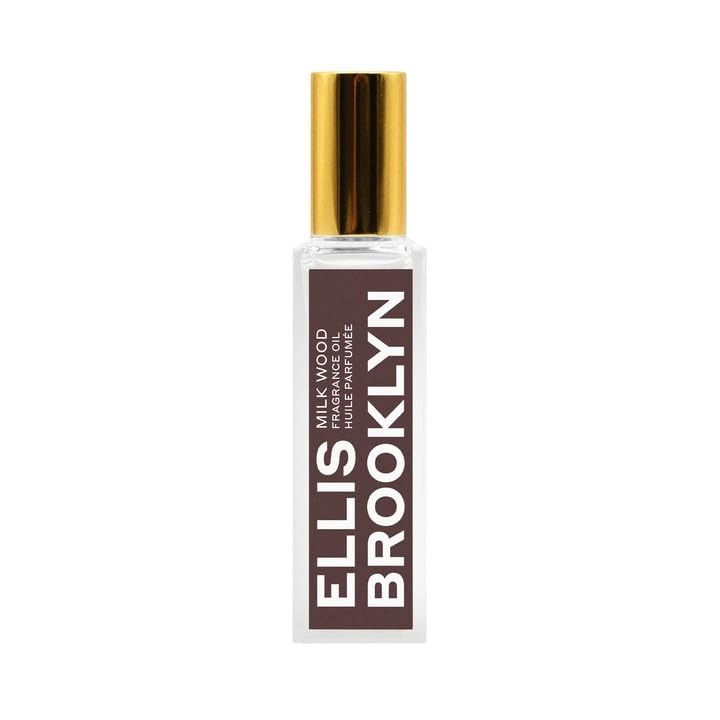 Ellis Brooklyn, Ellis Brooklyn Milk Wood Perfume Oil Roll-On for Women &amp;ndash; Sandalwood &amp;amp; Amber Musk Perfume Oil - Notes of Coconut Milk, Freesia &amp;amp; Bergamot&amp;ndash; Long Lasting Fragrance, Travel-Friendly Rollerball, 15ml