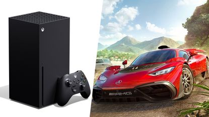 Xbox Series X console and Forza Horizon 5 