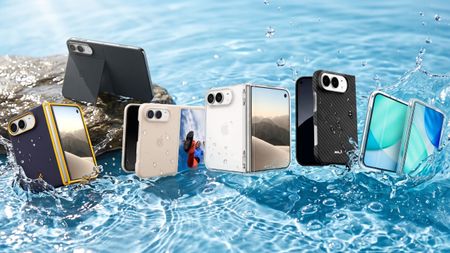 Selection of iPhone duo phone cases in water