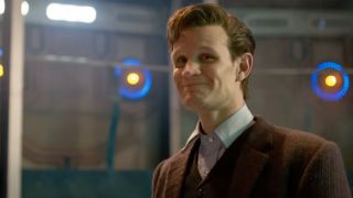 Matt Smith smiling as 11th Doctor before regenerating.