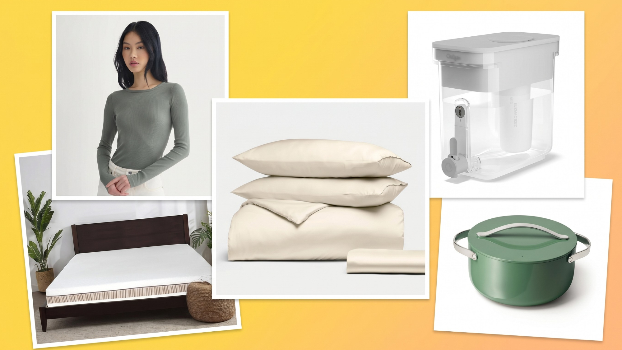 Collage of items on sale for Earth Day