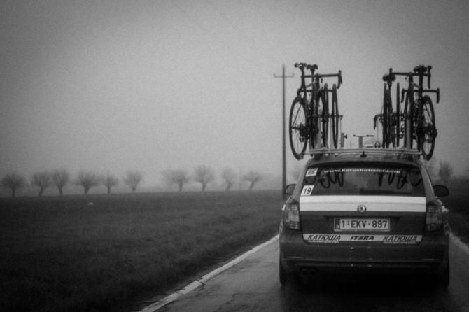 A dark, grey and rainy day of racing in Italy.
