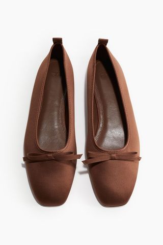 Bow-Detail Ballet Flats