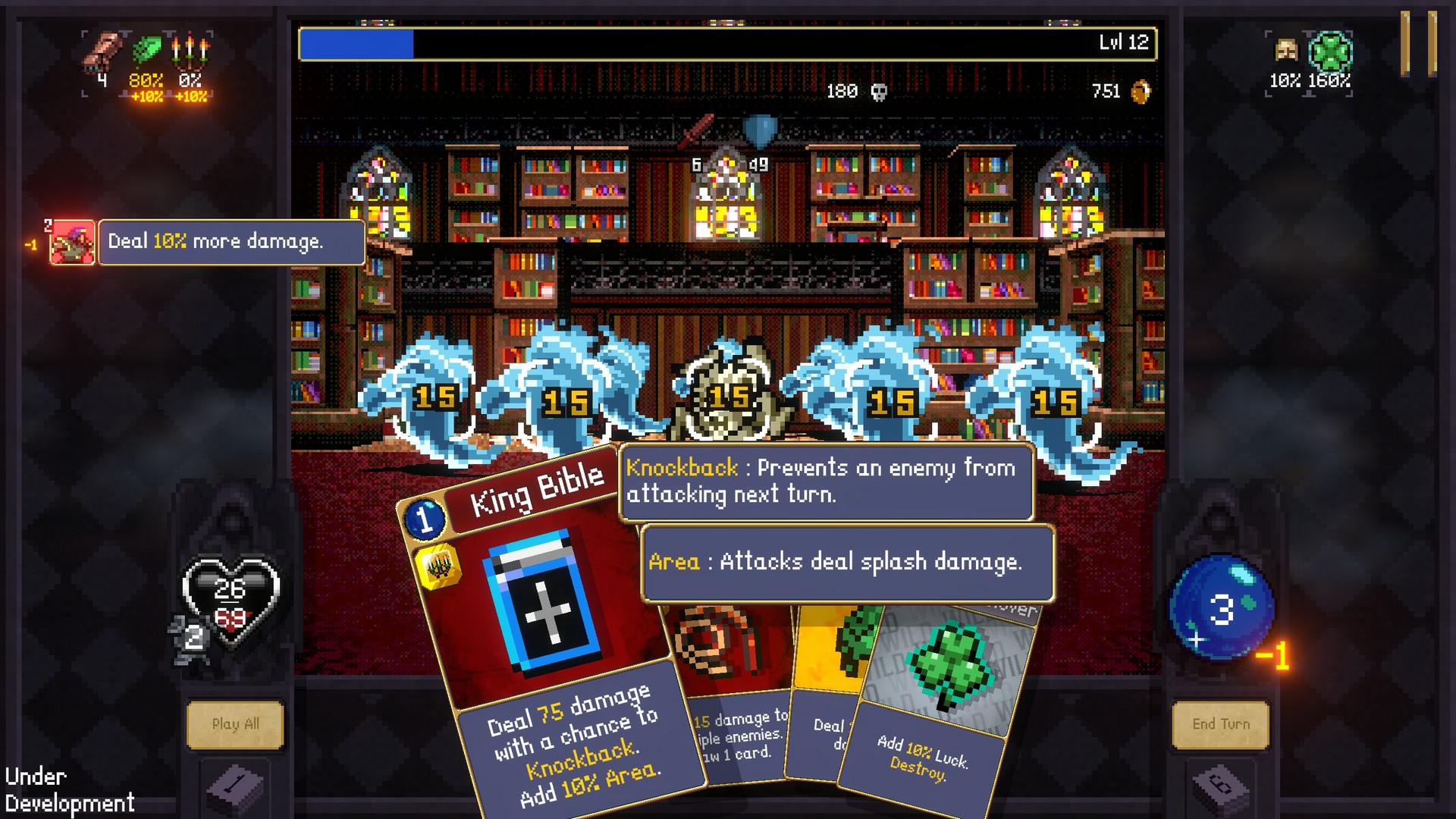 Fighting in the library in Vampire Crawlers, the players has encountered a horde of ghosts