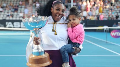 Serena Williams with her daughter Olympia.