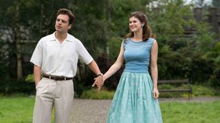 Sebastian Stan as Charles Blackwood and Alexandra Daddario as Constance Blackwood in We Have Always Lived in the Castle on Prime Video
