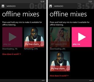 MixRadio Offline Mixes