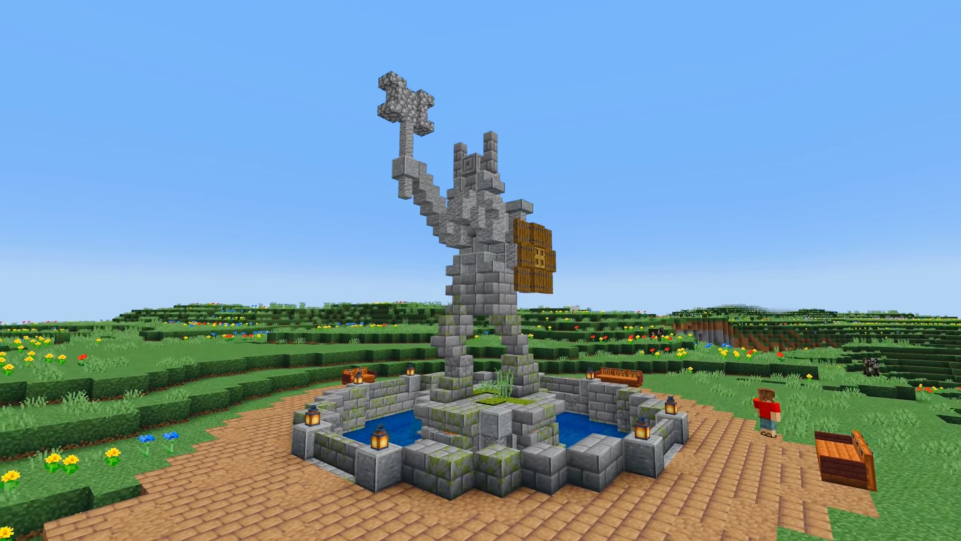 Minecraft builds - warrior statue by Spiral_6