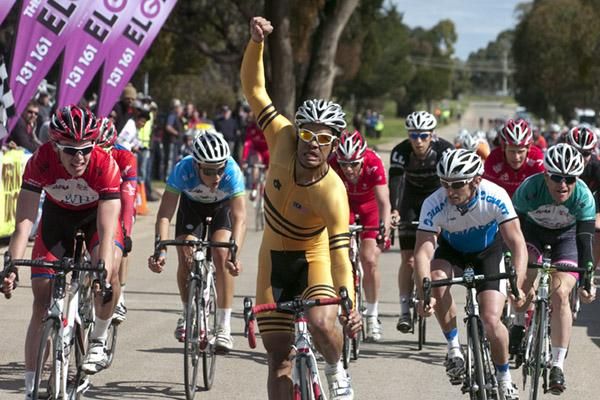 Sizzling Saleh: Harrif Saleh (Malaysian National Team) wins his third stage of the 2010 Elgas Tour of the Murray River.
