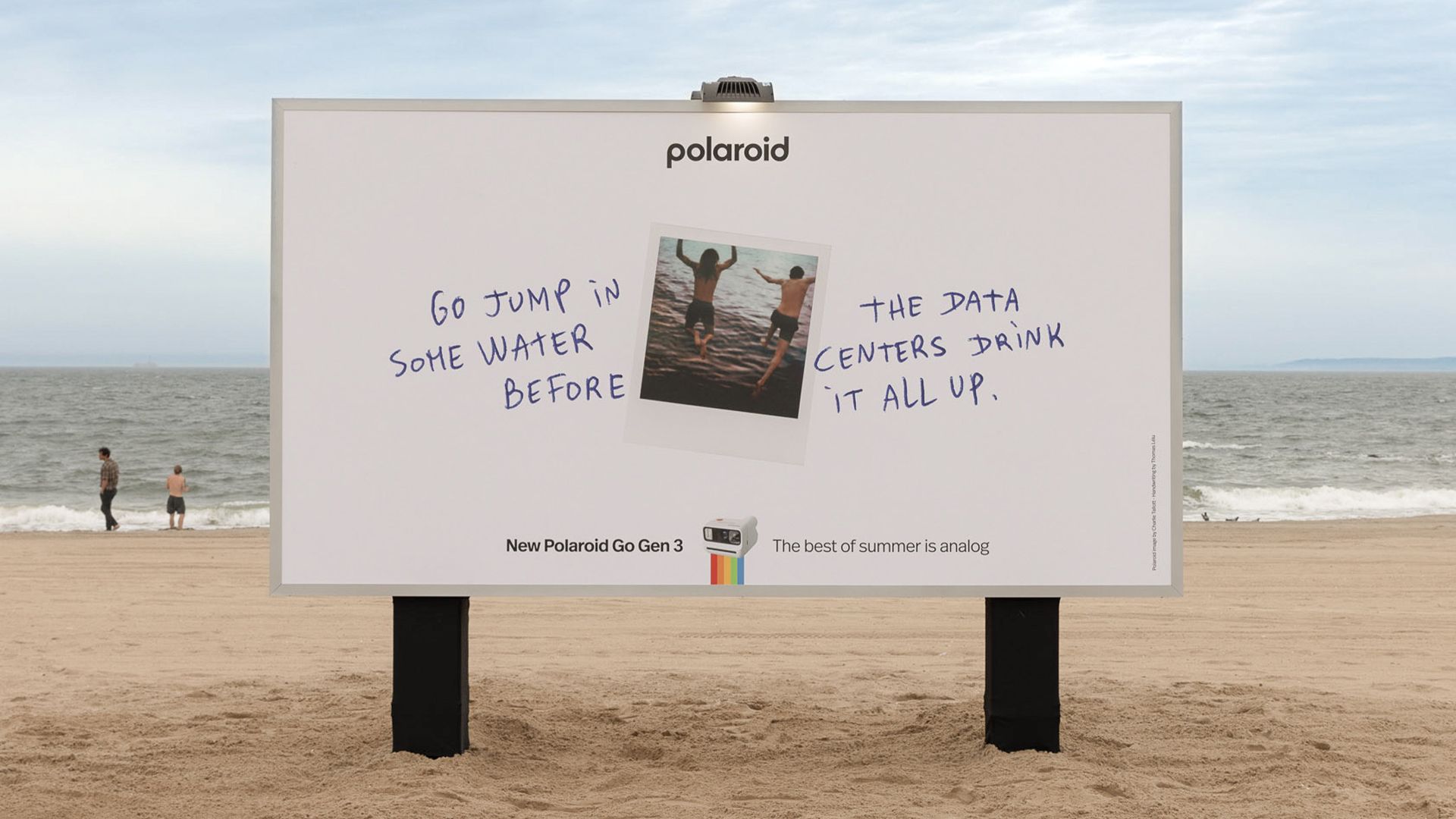 Polaroid’s new anti-AI billboard is an important reminder to touch grass