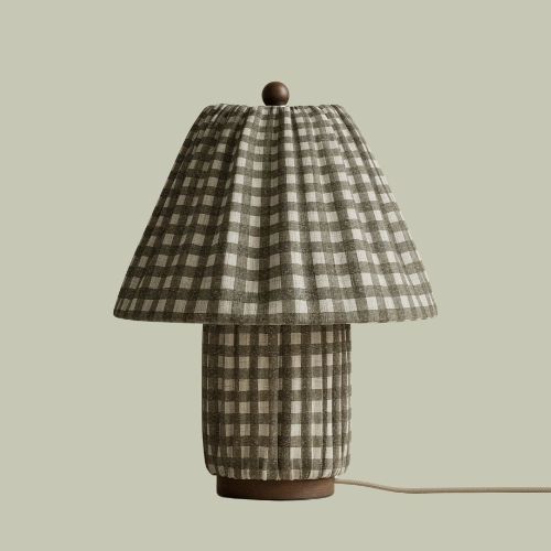 M&amp;amp;S, Full Pleat Gingham Table Lamp