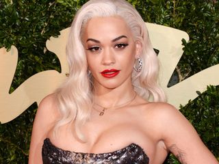 Rita Ora on the red carpet at the British Fashion Awards