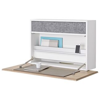 Folding Wall Mounted Storage desk with bookes and cup