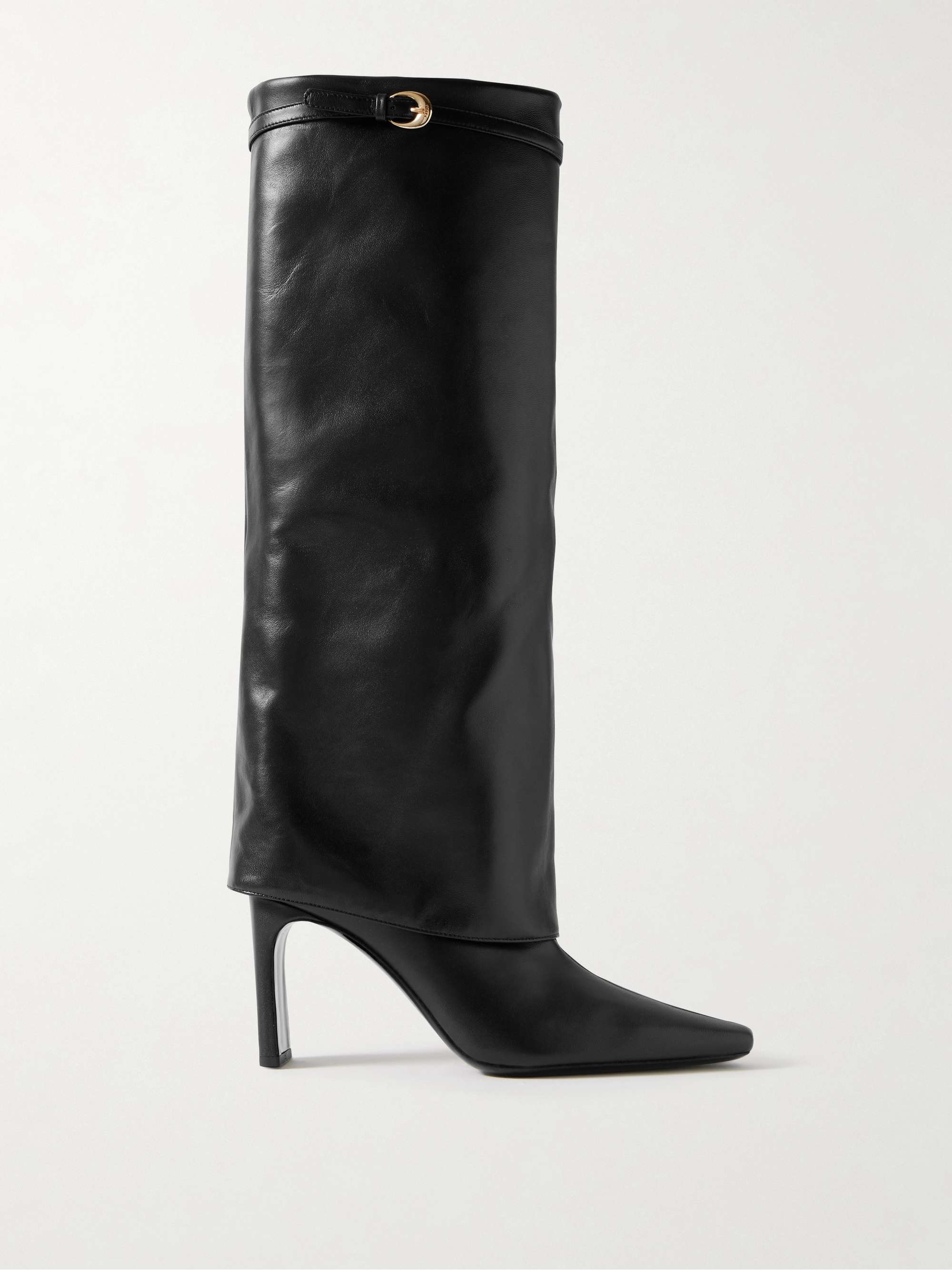 Wally Buckled Leather Knee Boots
