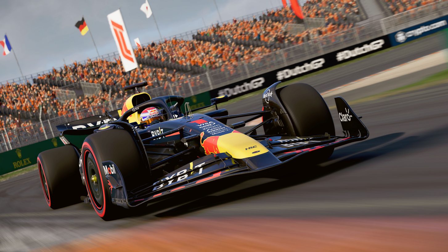 Un coche de carreras de F1 se apodera del GP de Holanda en Codemasters F1 25