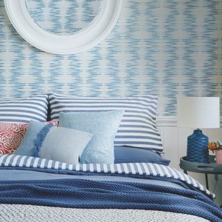 bedroom with blue decor
