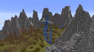 Minecraft Caves and Cliffs part 2 update jagged mountain biome