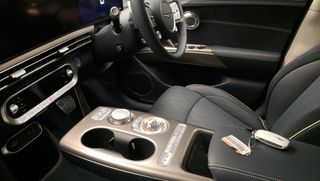 View of driver's cockpit in Genesis GV60