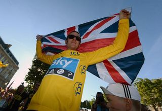 A history-making day as Bradley Wiggins (Sky) becomes the first Briton to win the Tour de France.