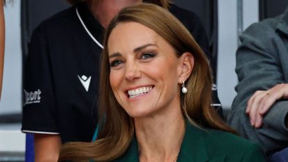 Catherine, Princess of Wales watches the track cycling during the Glasgow 2026 Commonwealth Games at the Sir Chris Hoy Velodrome on August 1, 2026