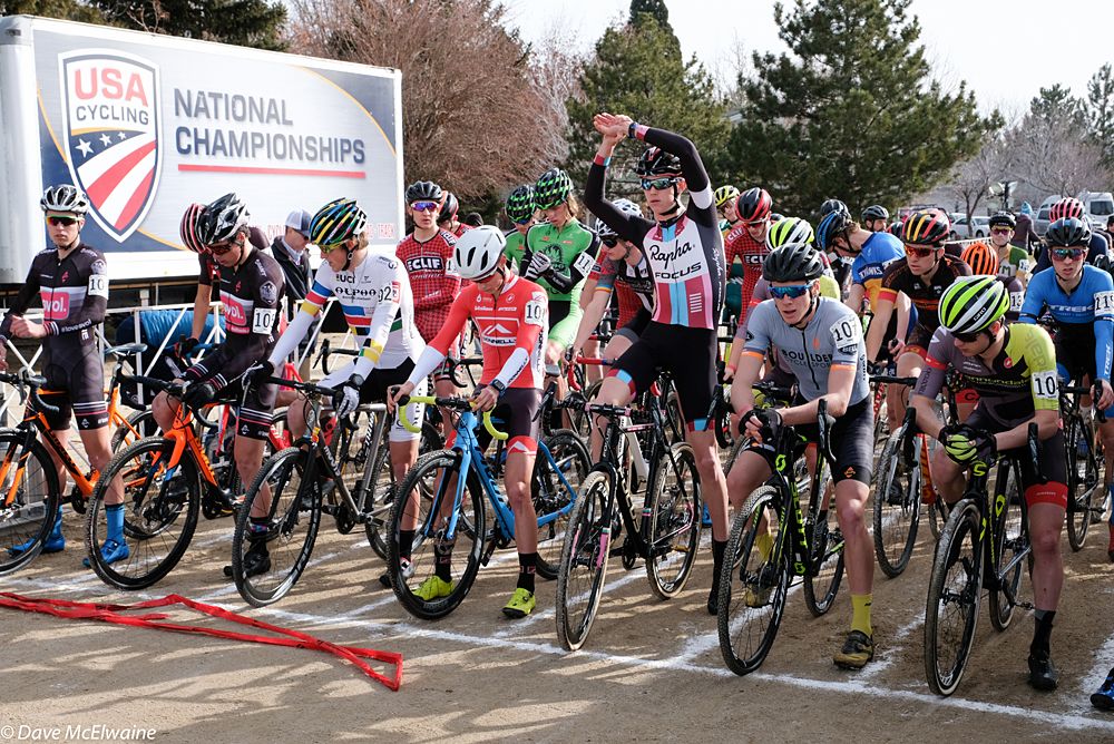 The front row of the U23 Mens race