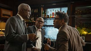 Rustin. (L to R) Glynn Turman as A. Philip Randolph, Michael Potts as Cleve Robinson and Colman Domingo as Bayard Rustin.