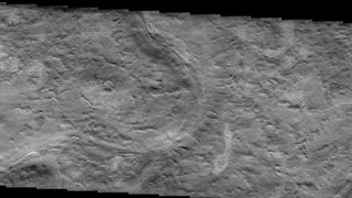 The textures of Arcadia Planitia, captured in 2001 by the Mars Odyssey spacecraft.